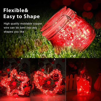 Led fairy string lights copper wire indoor festival christmas wedding party patio decorative window choice of colors