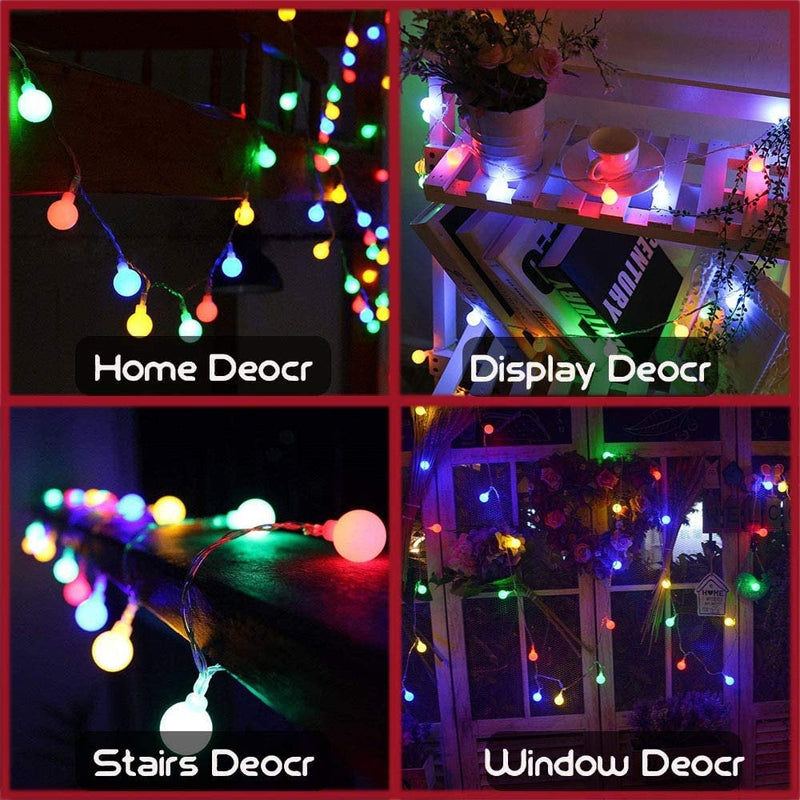 Indoor Outdoor Fairy String Lights 40 LED Battery Operated Multicolor Home Décor, Party, Wedding Decorations (Round, Multicolor)