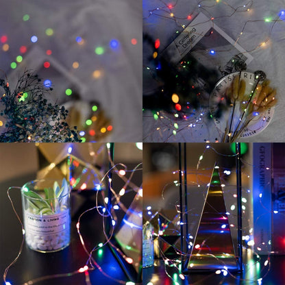 2 Pack Music Sync  Fairy Lights USB Powered 33 FT 100 LED 12 Modes with Remote Control Sound Activated Waterproof Indoor Outdoor Multicolor