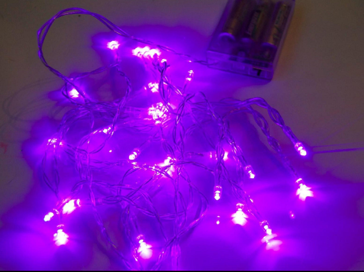 Purple 30 mini led battery operated fairy lights  | indoor/outdoor lighting | diy lighting