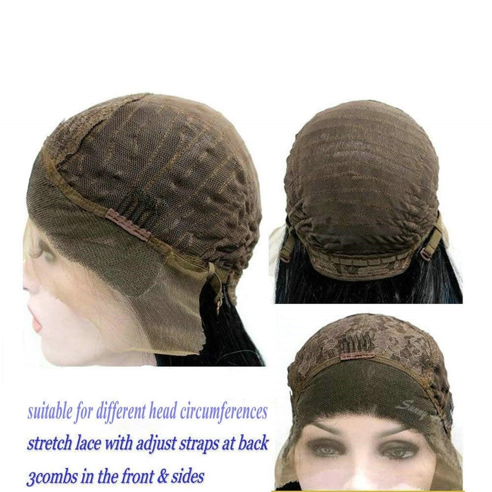 Colorful Tri Color | Black Blue Pink Mermaid | Lace Front Middle Part Synthetic Wig | Big Wave 24" | Human Hair Feel | Fashion Flawless Wig