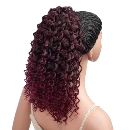 Corn Wave Ponytail 22" Long Wavy Drawstring Hair Extensions Synthetic Human Hair Feel Blend Naturally with Your Own Hair or Create Contrast