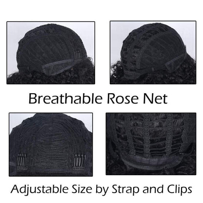 Mixed brown layered highlighted shoulder length wig with bangs natural human hair look and feel best selling