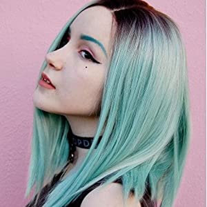 Chocolate Chip Mint Ombre | Best Selling Wig | Synthetic Top Quality Heat Resistant Fiber | Human Hair Look and Feel | Cute with Space Buns