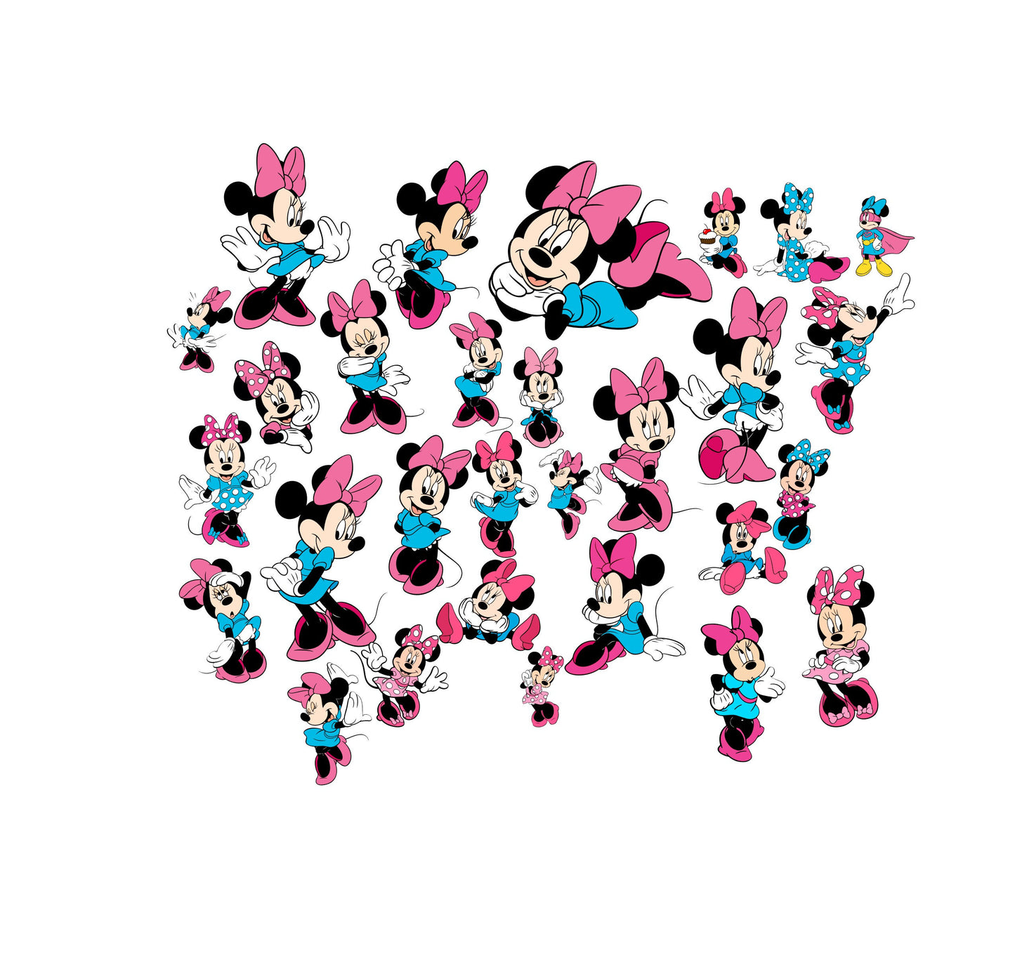 Minnie Bundle svg, Minnie Mouse Svg, Minnie Svg, Minnie svg layered, Minnie svg Files, Minnie Svg Pink, Minnie Mouse Svg For Cricut, Svg