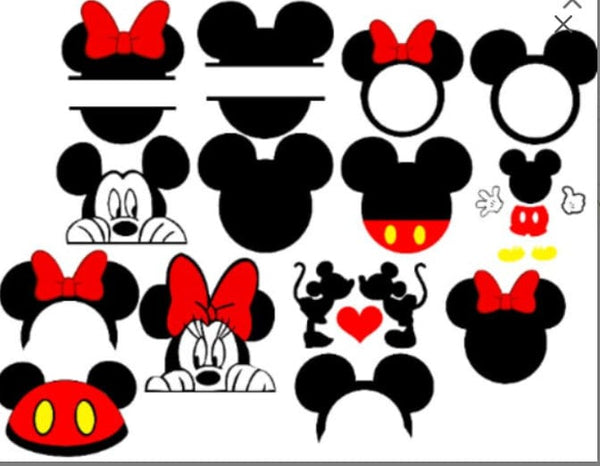 Mickey svg files for cricut,  Minnie svg layered, Mickey svg, Minnie svg, Mickey svg bundle, Minnie svg files, Mickey svg files, Mickey head