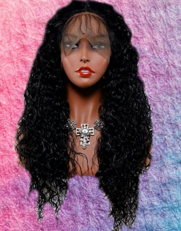 180 Density Wet and Wavy Water Wave Wig With Baby Hair 13X4 Glueless HD Lace Front Curly Pre Plucked Hairline 30" Brazilian Virgin Human Wig
