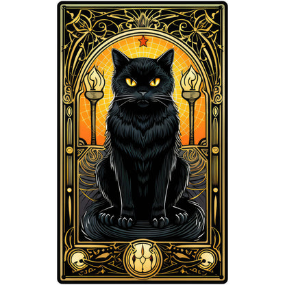 Halloween Cat Tarot Card Clipart Bundle DIY Printable Witch Gift Black Cat Art Gothic Cards Instant Download 300 DPI Transparent Background