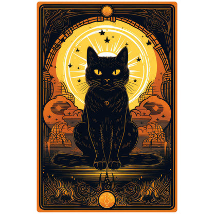 Halloween Cat Tarot Card Clipart Bundle DIY Printable Witch Gift Black Cat Art Gothic Cards Instant Download 300 DPI Transparent Background
