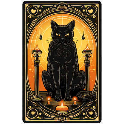 Halloween Cat Tarot Card Clipart Bundle DIY Printable Witch Gift Black Cat Art Gothic Cards Instant Download 300 DPI Transparent Background