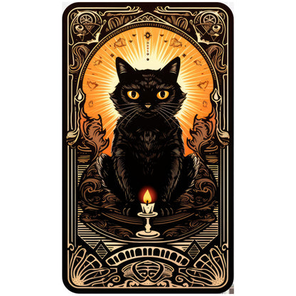 Halloween Cat Tarot Card Clipart Bundle DIY Printable Witch Gift Black Cat Art Gothic Cards Instant Download 300 DPI Transparent Background