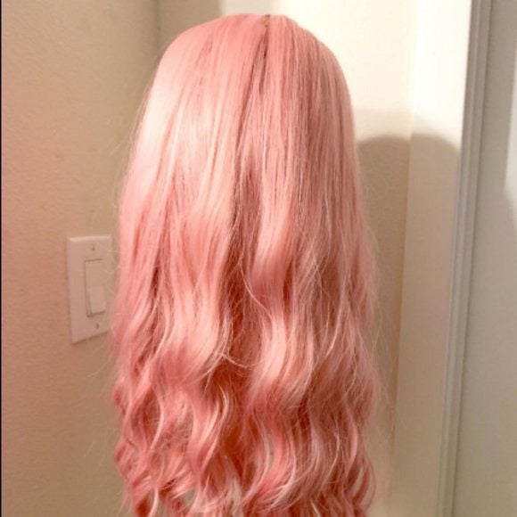 Fluffy Curly Wavy Human Hair Feel Full 26 Inch Wig