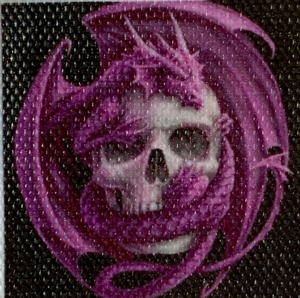 Purple Dragon Wrapped Skull Full Drill Square Diamond Painting 12 x 12 Inch
