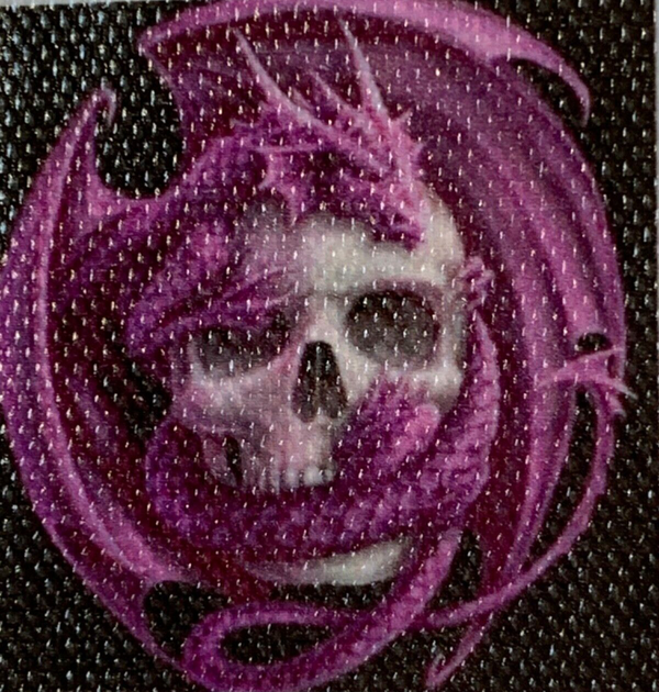 Purple Dragon Wrapped Skull Full Drill Square Diamond Painting 12 x 12 Inch