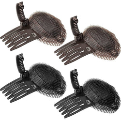 Bump It Up Volume Hair Base Styling Bun Maker Braid Insert Tool Do Beehive Hair Style Hair Accessories with Comb 2 Pieces Color Brown